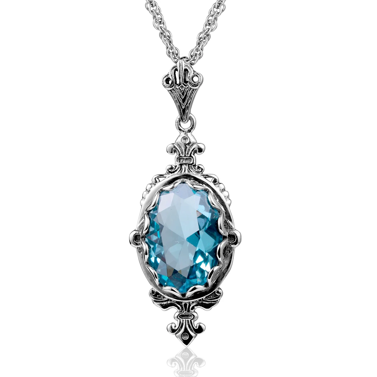 Elegant Pendant Aquamarine Real 925 Sterling Silver Necklace Pendant for Women Girl Dating Gift Casual Trendy Party Fine Jewelry
Elegant Pendant Aquamarine Real 925 Sterling Silver Necklace Pendant for Women Girl Dating Gift Casual Trendy Party Fine Jewelry
