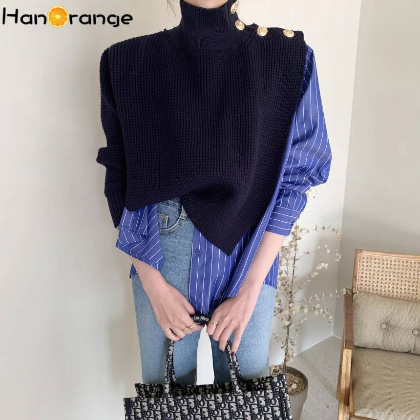 HanOrange Fashion Chic Woman Blouse 2022 Spring Autumn Turtleneck Buttons Fake Two-pieces Blouse Stitching Striped Puff Sleeve
HanOrange Fashion Chic Woman Blouse 2022 Spring Autumn Turtleneck Buttons Fake Two-pieces Blouse Stitching Striped Puff Sleeve