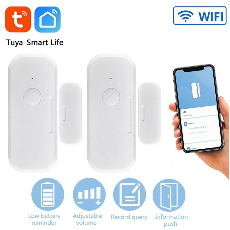 Tuya Smart WiFi Magnetic Door/Window Sensor Door Open/Closed Detectors Smart Life APP Notification Smart Home Security Alarm
Tuya Smart WiFi Magnetic Door/Window Sensor Door Open/Closed Detectors Smart Life APP Notification Smart Home Security Alarm