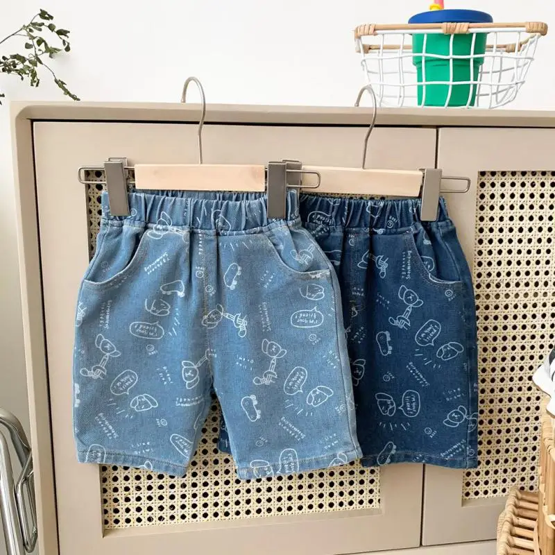 New Children Denim Pants Fashion Cartoon Print Denim Shorts For Boys Girls Baby Summer Casual Pants 2022 Kids Loose Jean Pants
New Children Denim Pants Fashion Cartoon Print Denim Shorts For Boys Girls Baby Summer Casual Pants 2022 Kids Loose Jean Pants