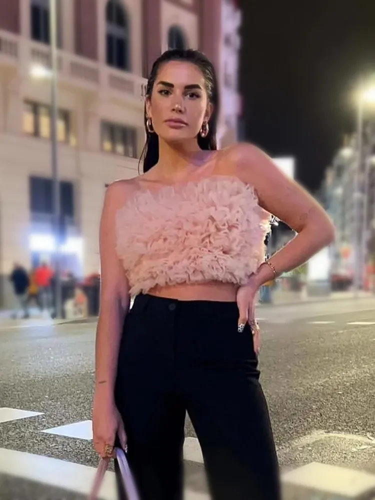Fashion Women Pink Fluffy Plush Corset Crop Top Strapless Solid Sleeveless Mini Camis Sexy Clubwear Ladies Tops
Fashion Women Pink Fluffy Plush Corset Crop Top Strapless Solid Sleeveless Mini Camis Sexy Clubwear Ladies Tops