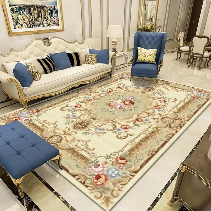 

European-style Living Room Bedroom Large Area Carpet Hotel Homestay Decorative Carpets Home Kitchen Non-slip Hallway Study Rug