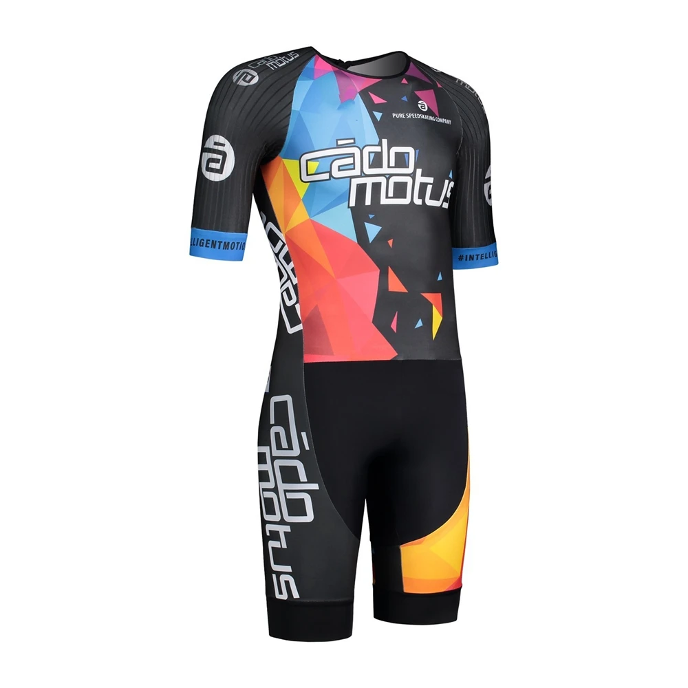 

Triathlon Skater suit men bodysuit jersey skinsuit speed Inline Roller Skate ride speeds Lycra Skating jumpsuit culotte hombre