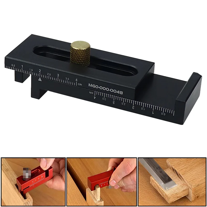 

5-40mm Woodworking Mini Gap Gauge Aluminum Alloy Depth Measuring Sawtooth Ruler Marking Gauge Feeler Gauges Measuring Tools