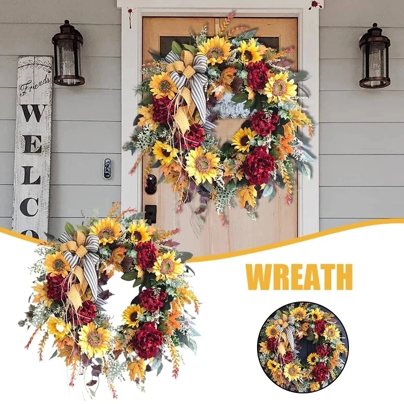 1PC Sunflower Wreath Country French Wreath Fake Flower Welcome Sign Garland Hanging Front Door Decor for Home Party 40cm Hogard
1PC Sunflower Wreath Country French Wreath Fake Flower Welcome Sign Garland Hanging Front Door Decor for Home Party 40cm Hogard