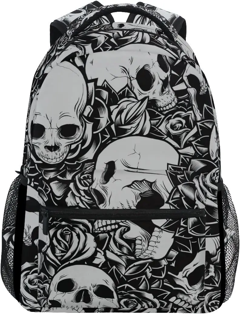 Floral Flower Sugar Skull Black and White Boys Girls School Computer Backpacks Book Bag Travel Hiking Camping Daypack
Floral Flower Sugar Skull Black and White Boys Girls School Computer Backpacks Book Bag Travel Hiking Camping Daypack