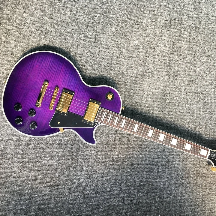 Custom Electric Guitar Purple Sunburst Color Tiger Maple Top Gold Hardware Solid Tune O Magic Bridge Free Shipping
Custom Electric Guitar Purple Sunburst Color Tiger Maple Top Gold Hardware Solid Tune O Magic Bridge Free Shipping