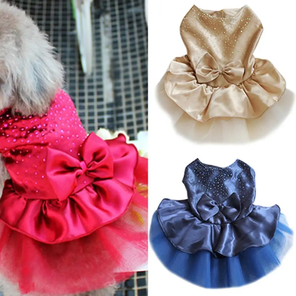 Fashion Pet Clothes Skirt Party Clothes Summer Morden Wedding Dog Dress Puppy Bow Gauze Cat Sequin Princess Evening Dress for 
Fashion Pet Clothes Skirt Party Clothes Summer Morden Wedding Dog Dress Puppy Bow Gauze Cat Sequin Princess Evening Dress for