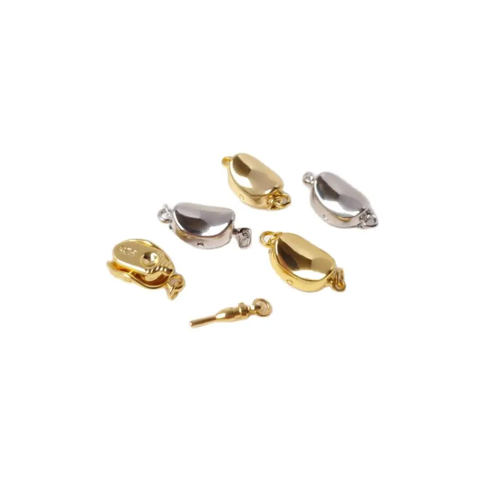 18K gold white gold color pearl necklace insert rod buckle yuan bao buckle buckle DIY clavicle chain accessories
18K gold white gold color pearl necklace insert rod buckle yuan bao buckle buckle DIY clavicle chain accessories