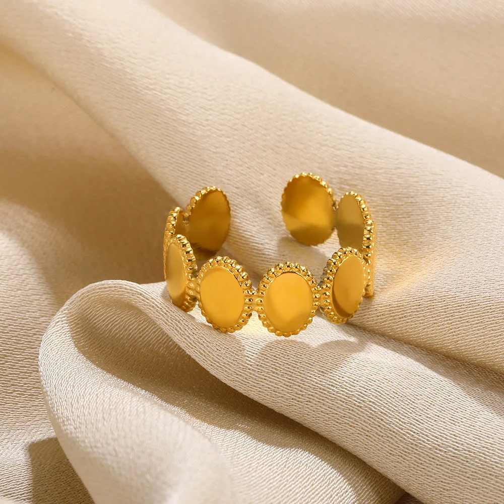 Gold Color Beads Round Rings For Women Smooth Stainless Steel Ring Minimalist Discs Aesthetic Jewelry Best Friend Gifts Boho
Gold Color Beads Round Rings For Women Smooth Stainless Steel Ring Minimalist Discs Aesthetic Jewelry Best Friend Gifts Boho