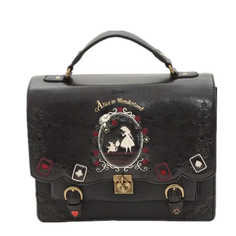 Alice In women backpack axes femme vintage student schoolbag playing cards Silhouette Embroidery backpack leather bag
Alice In women backpack axes femme vintage student schoolbag playing cards Silhouette Embroidery backpack leather bag
