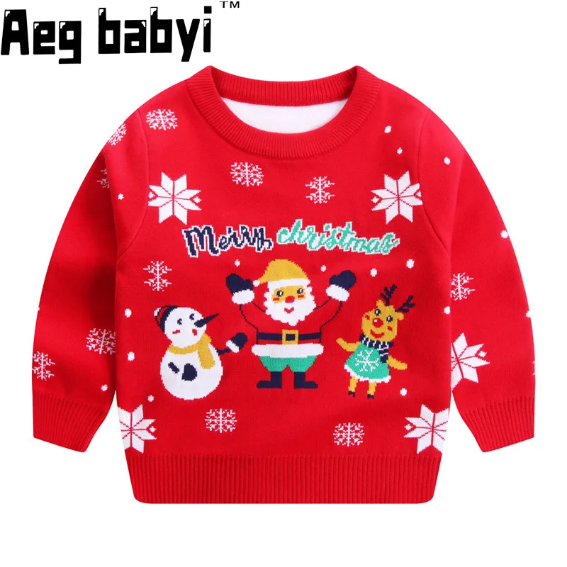 Christmas Sweater Autumn Winter Children Clothing Baby Girls Boys Knitwear Santa Claus Print Knitted Sweater Kids Party Sweaters
Christmas Sweater Autumn Winter Children Clothing Baby Girls Boys Knitwear Santa Claus Print Knitted Sweater Kids Party Sweaters
