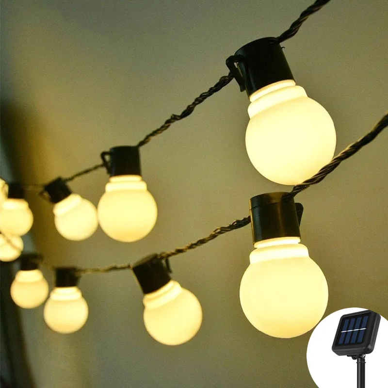 10/20/30 Bulbs LED Outdoor Garland Street G50 Solar Energy String Lights As Christmas Decoration Lamp for Home Holiday Lighting
10/20/30 Bulbs LED Outdoor Garland Street G50 Solar Energy String Lights As Christmas Decoration Lamp for Home Holiday Lighting