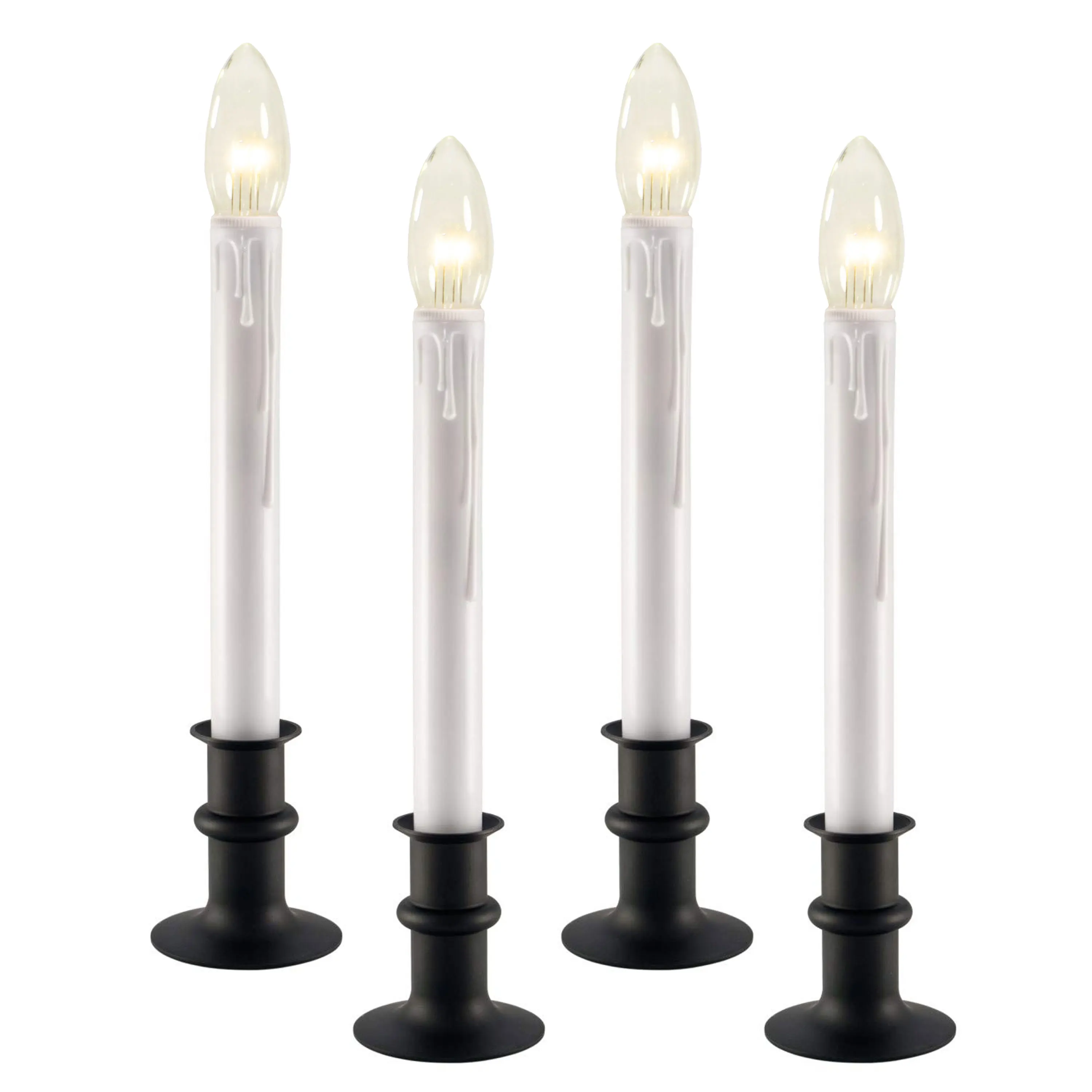 Ultra-Bright LED Window Candles with Auto Timer, Battery Operated, Metal Base, Pack of 4 (Brushed Onyx)
Ultra-Bright LED Window Candles with Auto Timer, Battery Operated, Metal Base, Pack of 4 (Brushed Onyx)