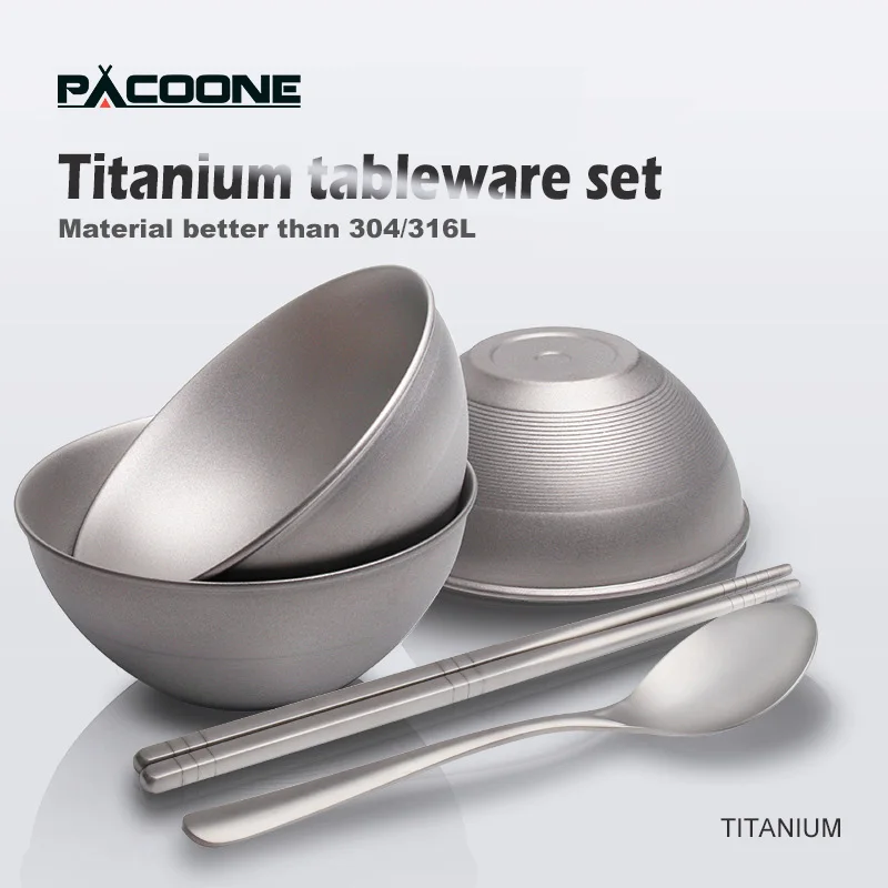 Pacoone Camping Ultralight Titanium Bowl Titanium Spoon Outdoor Travel Cookware cooking Equipment Cutlery Cookware Hiking New
Pacoone Camping Ultralight Titanium Bowl Titanium Spoon Outdoor Travel Cookware cooking Equipment Cutlery Cookware Hiking New