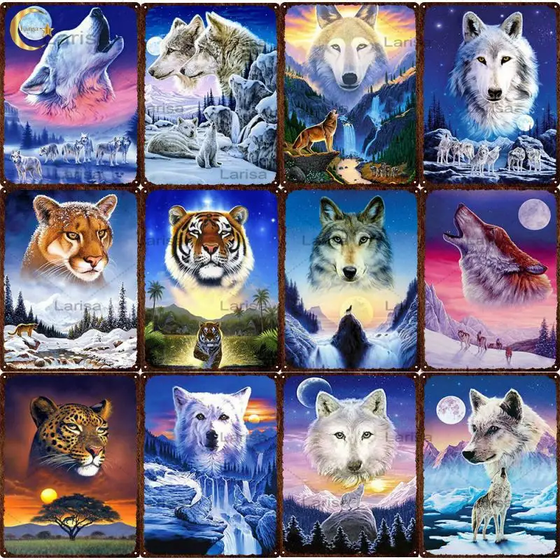 Wolf Tin Sign Plaque Wolf Tiger Snow Mountain Full Moon Night Vintage Metal Animals Tin Signs for Men Women Home Wall Art Decor
Wolf Tin Sign Plaque Wolf Tiger Snow Mountain Full Moon Night Vintage Metal Animals Tin Signs for Men Women Home Wall Art Decor