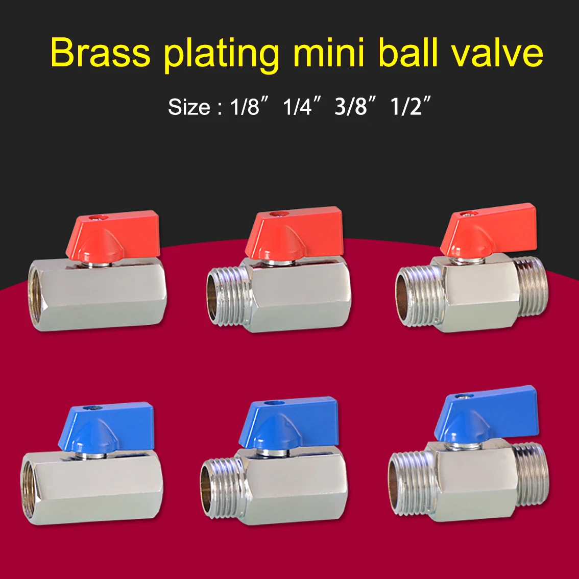 Мини шаровой кран с наружной и внутренней резьбой 1/8 дюйма 1/4 3/8 1/2 м/м F/F DN6 8 10 15