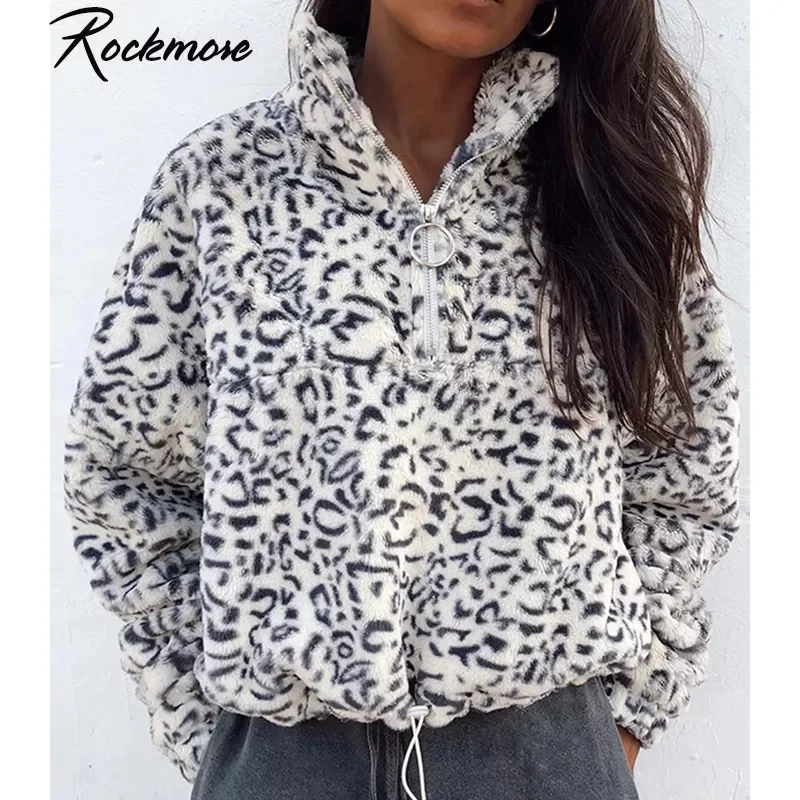 2023New Leopard Furry Sweatshirt Women Zipper Up Turtleneck Pullovers Streetwear Hooded Hoodie Casual Baggy Sweatshirts Autumn
2023New Leopard Furry Sweatshirt Women Zipper Up Turtleneck Pullovers Streetwear Hooded Hoodie Casual Baggy Sweatshirts Autumn