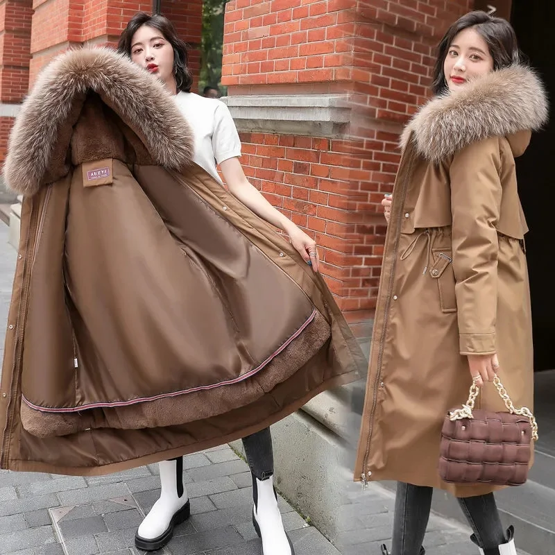Winter Jacket 2023 New Women Parka Long Coat Casual Removable Fur Lining Hooded Parkas Cotton Thicken Warm Jacket Snow Wear Coat
Winter Jacket 2023 New Women Parka Long Coat Casual Removable Fur Lining Hooded Parkas Cotton Thicken Warm Jacket Snow Wear Coat