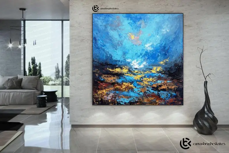 Blue Canvas Wall Art Handmade Abstract Painting Apartment Decor Oil And Acrylic Painting Bathroom Wall Art Canvas Painting
Blue Canvas Wall Art Handmade Abstract Painting Apartment Decor Oil And Acrylic Painting Bathroom Wall Art Canvas Painting