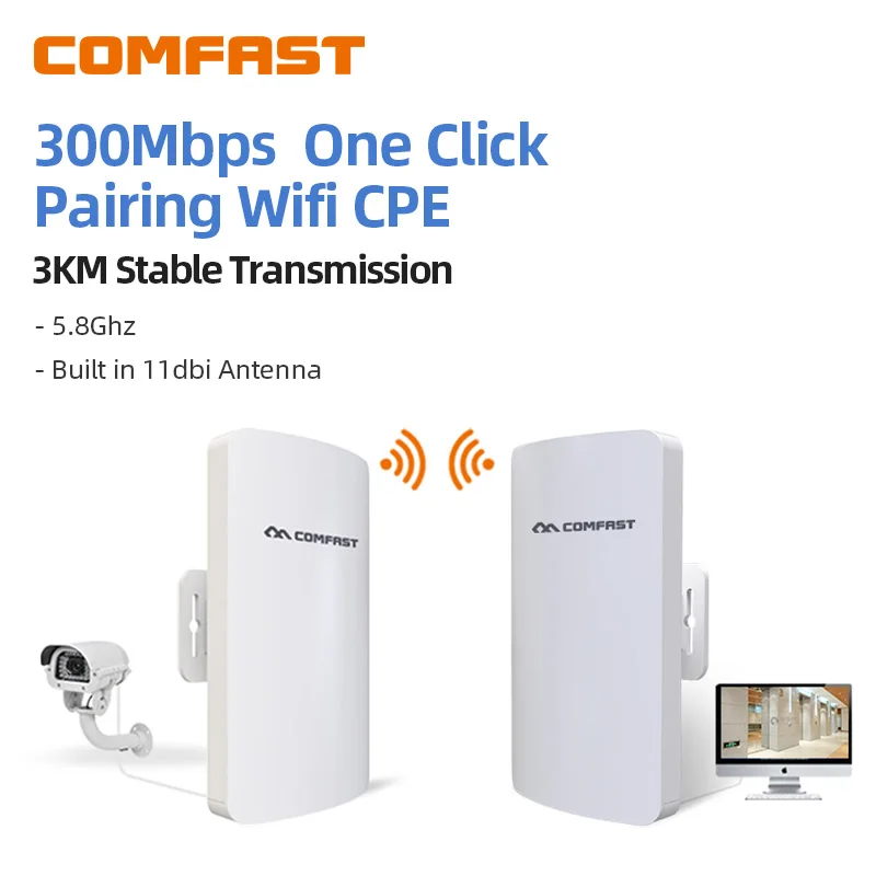 1-3KM Long Range Outdoor WIFI Router 300Mbps 5.8Ghz Wireless AP Bridge Access Point WI-FI Amplifer Antenna Repeater Nanostation 
1-3KM Long Range Outdoor WIFI Router 300Mbps 5.8Ghz Wireless AP Bridge Access Point WI-FI Amplifer Antenna Repeater Nanostation