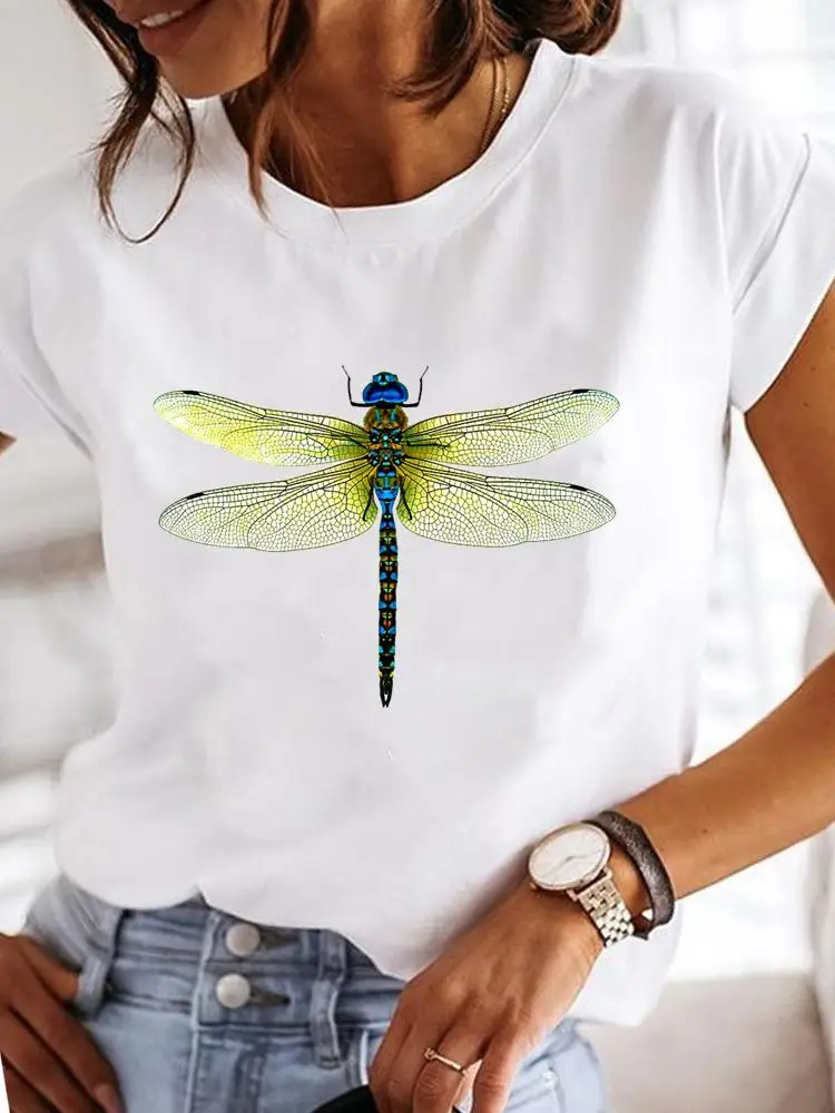 Short Sleeve Fashion Female Graphic Tee Women Print O-neck Trend Dragonfly Summer Casual Clothes Ladies T Clothing T-shirts
Short Sleeve Fashion Female Graphic Tee Women Print O-neck Trend Dragonfly Summer Casual Clothes Ladies T Clothing T-shirts