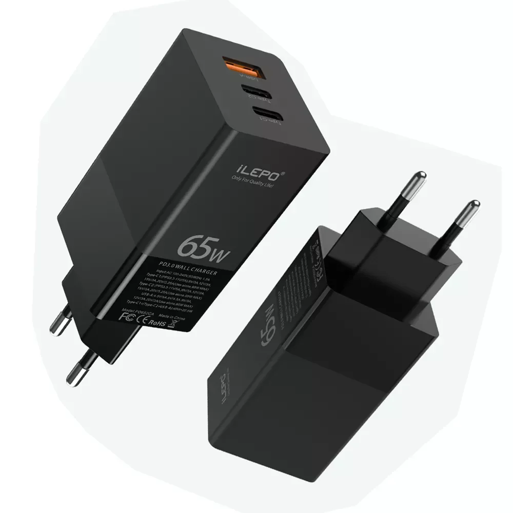 Зарядное устройство iLEPO 65 Вт GAN USB C 65 Вт USB A 60 Вт быстрое зарядное устройство для Macbook Pro iPhone12 11 Быстрая зарядка 3,0 QC3.0 PPS SCP AFC Type C 
Зарядное устройство iLEPO 65 Вт GAN USB C 65 Вт USB A 60 Вт быстрое зарядное устройство для Macbook Pro iPhone12 11 Быстрая зарядка 3,0 QC3.0 PPS SCP AFC Type C
