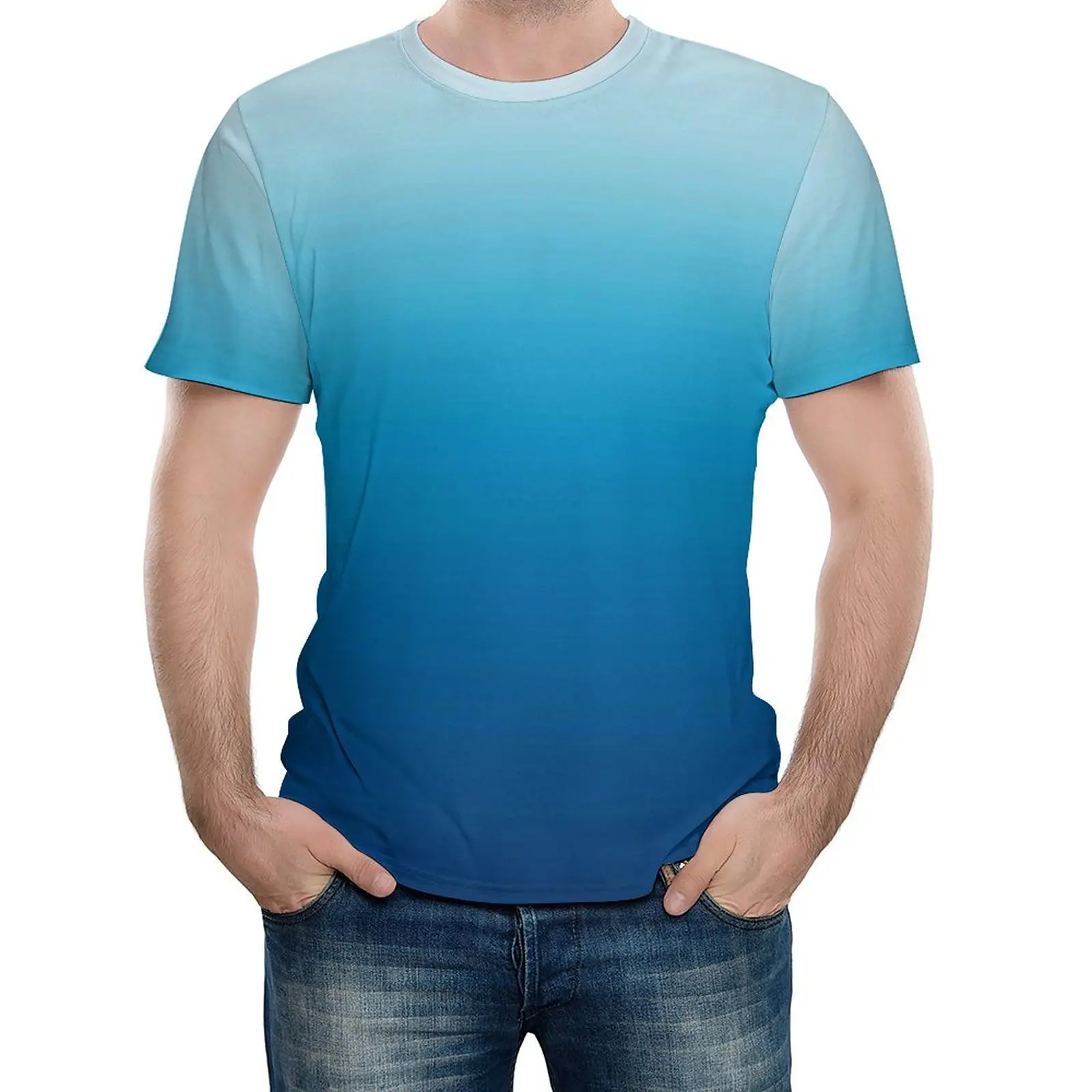 Sea Ombre T Shirt Light Sky to Deep Blue Awesome T Shirts O Neck Harajuku Tshirt Summer Male Pattern Tees Large Size
Sea Ombre T Shirt Light Sky to Deep Blue Awesome T Shirts O Neck Harajuku Tshirt Summer Male Pattern Tees Large Size