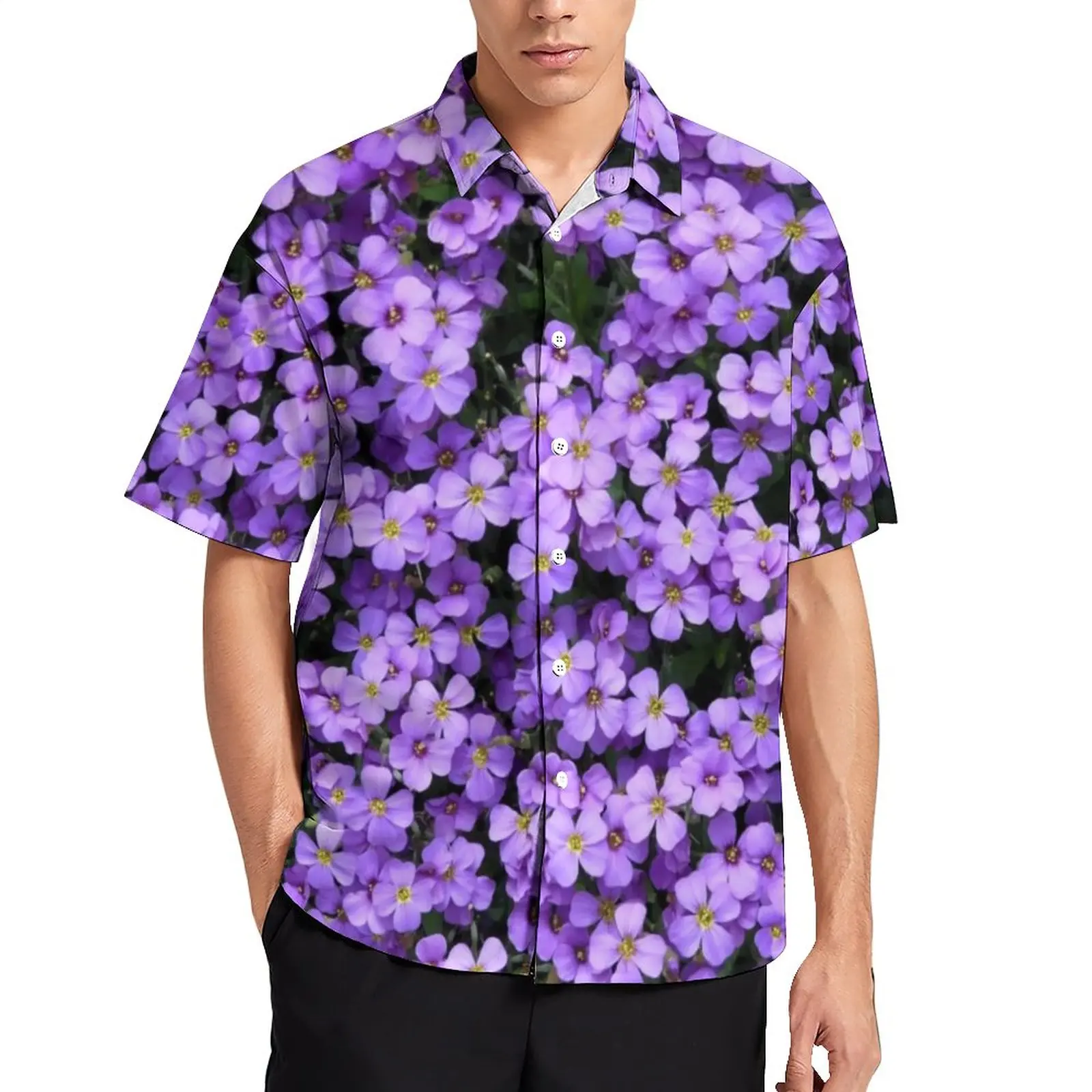 Violet Flower Print Loose Shirt Vacation Purple Floral Casual Shirts Summer Printed Short-Sleeve Street Style Oversize Blouses
Violet Flower Print Loose Shirt Vacation Purple Floral Casual Shirts Summer Printed Short-Sleeve Street Style Oversize Blouses