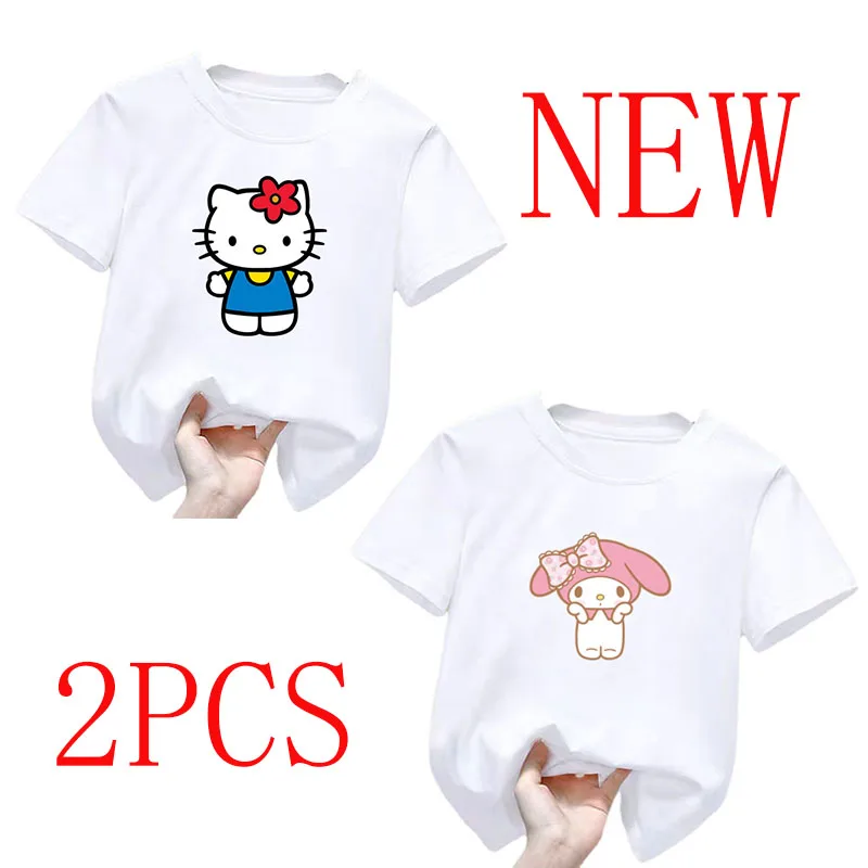 2Pcs Summer My Melody Hellokitty Children T-Shirt Kawaii Sanrio T Shirt Anime Casual Clothes Kid Girl Boy Short Sleeve Tops Gift
2Pcs Summer My Melody Hellokitty Children T-Shirt Kawaii Sanrio T Shirt Anime Casual Clothes Kid Girl Boy Short Sleeve Tops Gift