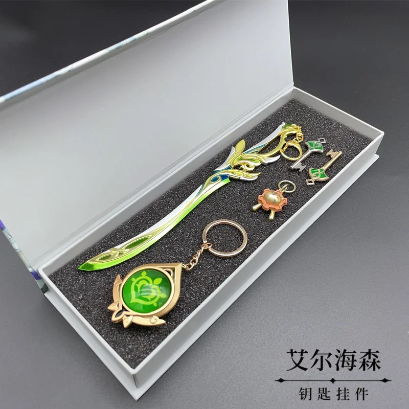 Anime Genshin Impact Figure Exclusive Weapons Keychain Alhaitham Sword Prop Little Lion Gift Boxs Vision Metal Key Ring Pendant
Anime Genshin Impact Figure Exclusive Weapons Keychain Alhaitham Sword Prop Little Lion Gift Boxs Vision Metal Key Ring Pendant