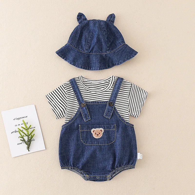Newborn Baby Boys Romper Summer Suit Newborn Summer Clothes Fart Clothes Baby Jumpsuits Denim Bibs Infant Baby Onesie
Newborn Baby Boys Romper Summer Suit Newborn Summer Clothes Fart Clothes Baby Jumpsuits Denim Bibs Infant Baby Onesie