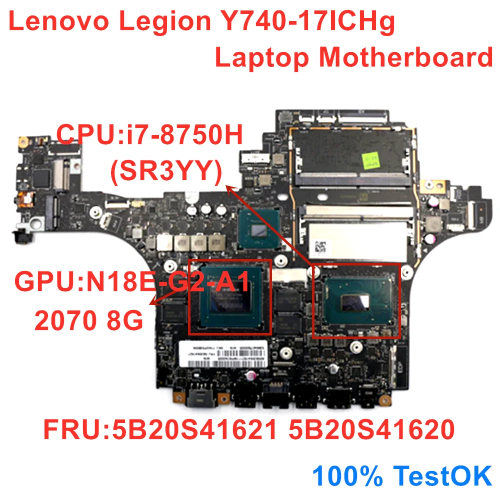 Lenovo Legion Y740-17ICHg Laptop Motherboard CPU I7-8750H RTX 2070 8G ELPY5/ELPY7 LA-G132P FRU 5B20S41621 5B20S41620
Lenovo Legion Y740-17ICHg Laptop Motherboard CPU I7-8750H RTX 2070 8G ELPY5/ELPY7 LA-G132P FRU 5B20S41621 5B20S41620