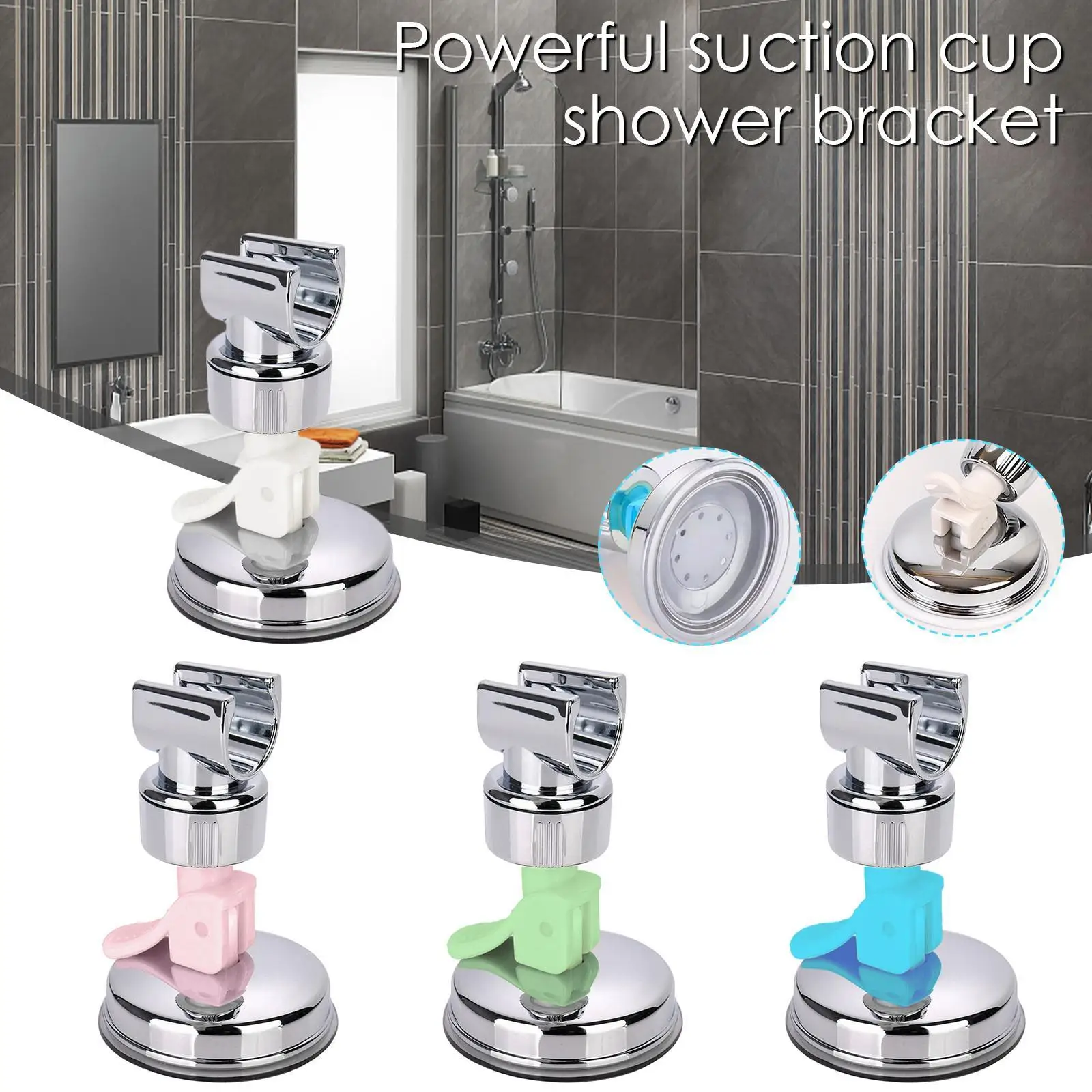 New Shower Head Handset Stand Bracket Holder Chrome Wall Mount Adjustable Suction Replacement Bathroom Faucet Tool Accessories 
New Shower Head Handset Stand Bracket Holder Chrome Wall Mount Adjustable Suction Replacement Bathroom Faucet Tool Accessories