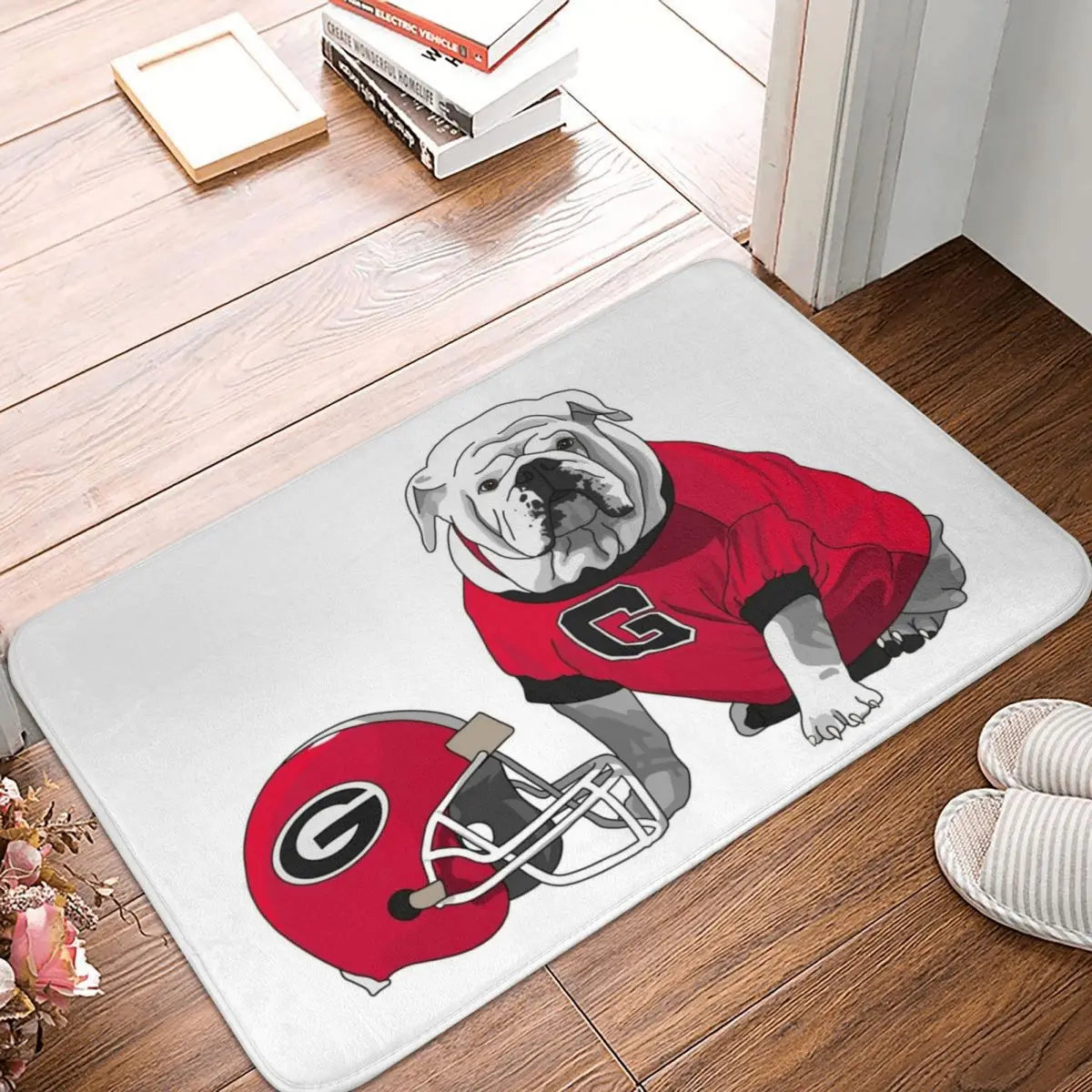 UGA Bulldog With Helmet Doormat Rug Carpet Mats Footpad Polyester Non-slip Water Oil Proof Entrance Kitchen Bedroom Balcony
UGA Bulldog With Helmet Doormat Rug Carpet Mats Footpad Polyester Non-slip Water Oil Proof Entrance Kitchen Bedroom Balcony