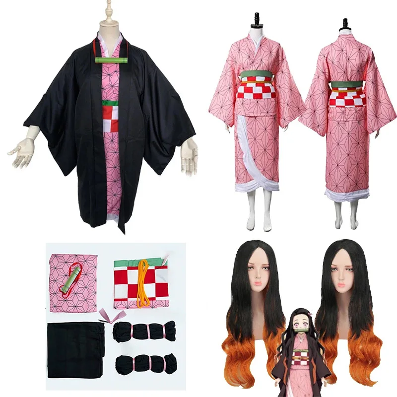 Anime Demon Slayer Kimetsu no Yaiba Cosplay Costume Nezuko Kamado Kimono Uniform Halloween Clothes Wig
Anime Demon Slayer Kimetsu no Yaiba Cosplay Costume Nezuko Kamado Kimono Uniform Halloween Clothes Wig