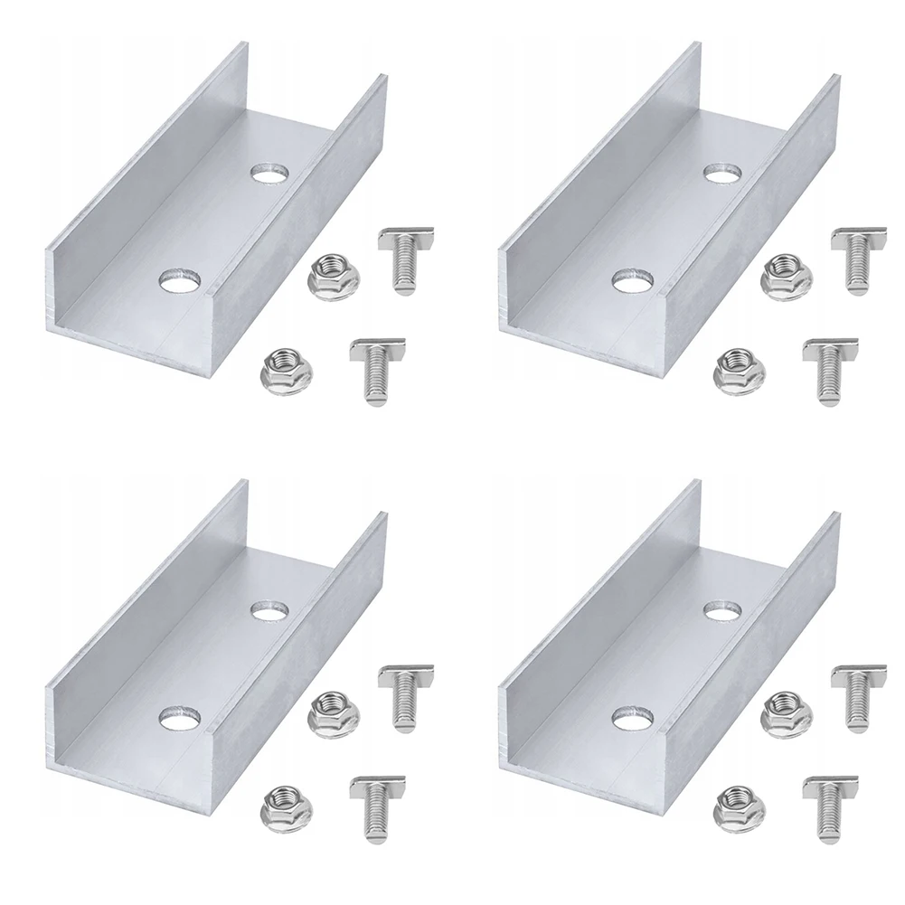 2/4/8Sets PV Rails Connector Kit C-Profile Connector PV Rail Solar Rail Aluminum Alloy Connector 45x25x100mm With Screws
2/4/8Sets PV Rails Connector Kit C-Profile Connector PV Rail Solar Rail Aluminum Alloy Connector 45x25x100mm With Screws