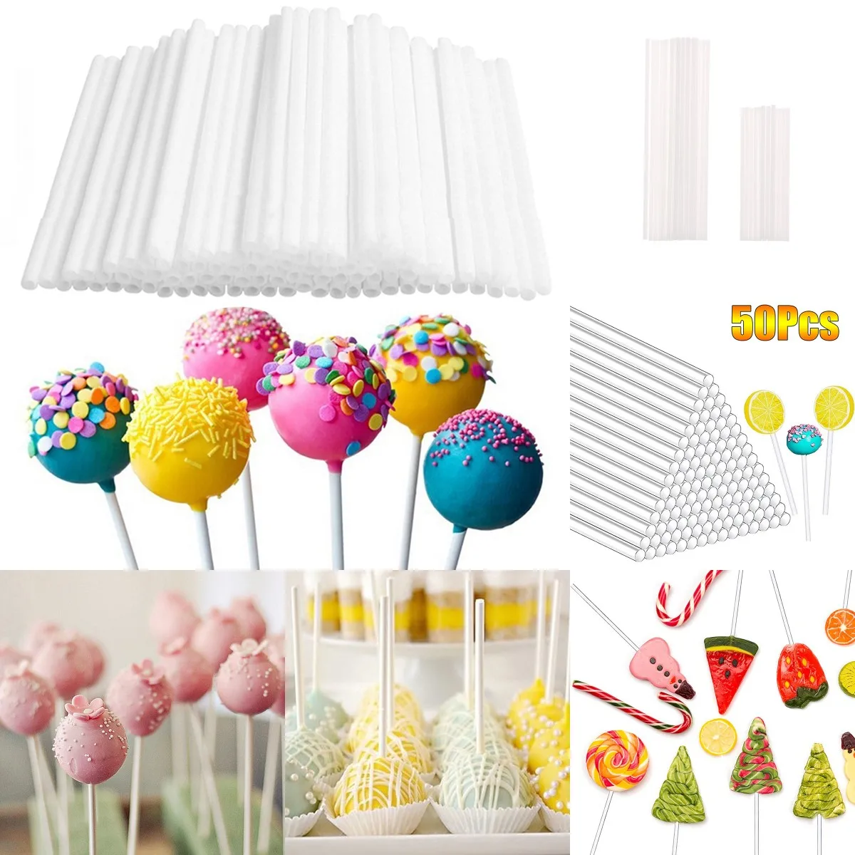 100/50Pcs Lollipop Bar Reusable Acrylic Lollipop Sticks Cake Pops Stick Rods For Cakes Pops Candy Dessert Chocolate
100/50Pcs Lollipop Bar Reusable Acrylic Lollipop Sticks Cake Pops Stick Rods For Cakes Pops Candy Dessert Chocolate