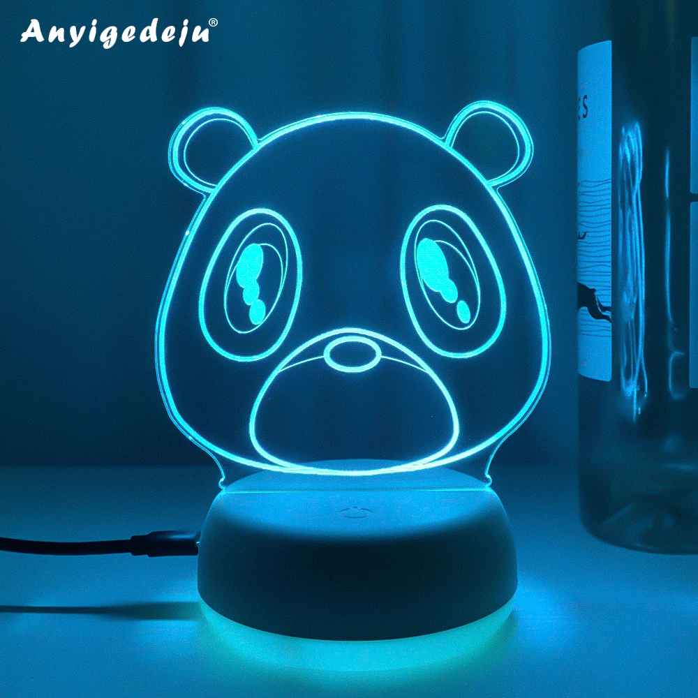 

Led Night Light Graduation Bear Logo for Bedroom Decoration Rgb Color Changing Nightlight Teen Birthday Gift Room Decor Lamp