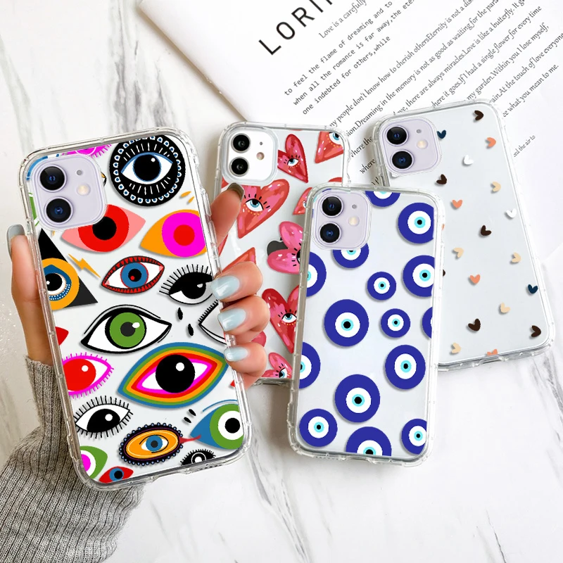 Evil Eye Case For Huawei P30 P20 Lite Case Heart Funda For Huawei Honor 50 60 70 9C 9A 20 Clear TPU Cover
Evil Eye Case For Huawei P30 P20 Lite Case Heart Funda For Huawei Honor 50 60 70 9C 9A 20 Clear TPU Cover