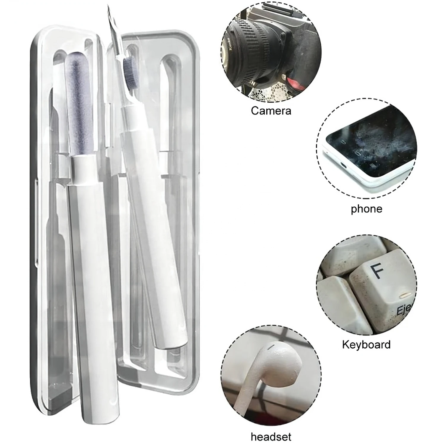 Multi-functional Headphone Cleaner Kit Earbuds Brush Cleaning Tools Earphones Cleaning Pen 
Multi-functional Headphone Cleaner Kit Earbuds Brush Cleaning Tools Earphones Cleaning Pen