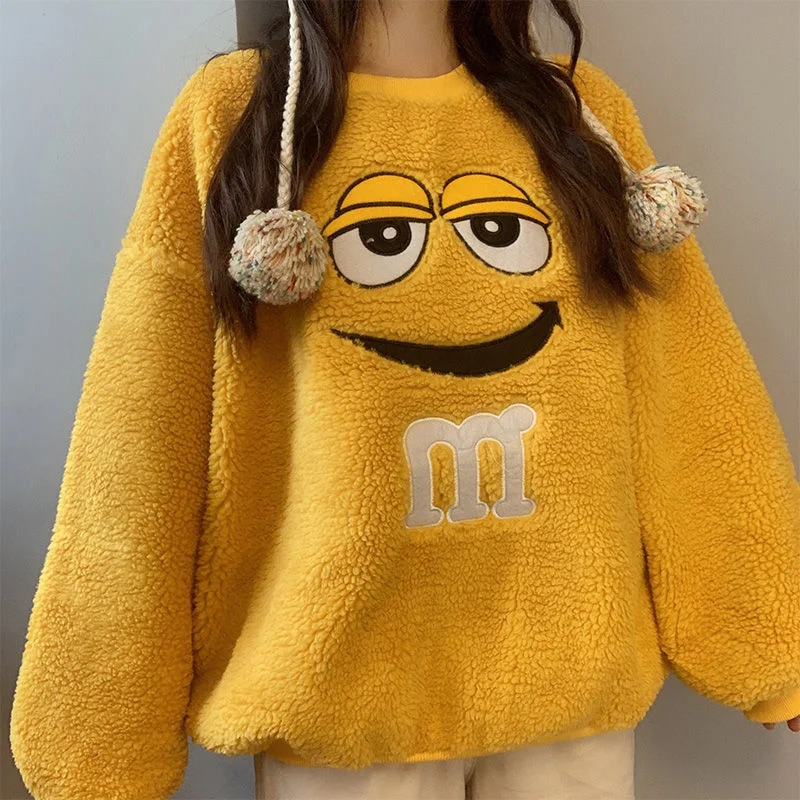 Women Fashion Red M Beans Pullover Teddy Coats Fleece Fur Sweatshirt Streetwear Coat Plush Tops Female Casual Autumn Outfits 
Women Fashion Red M Beans Pullover Teddy Coats Fleece Fur Sweatshirt Streetwear Coat Plush Tops Female Casual Autumn Outfits