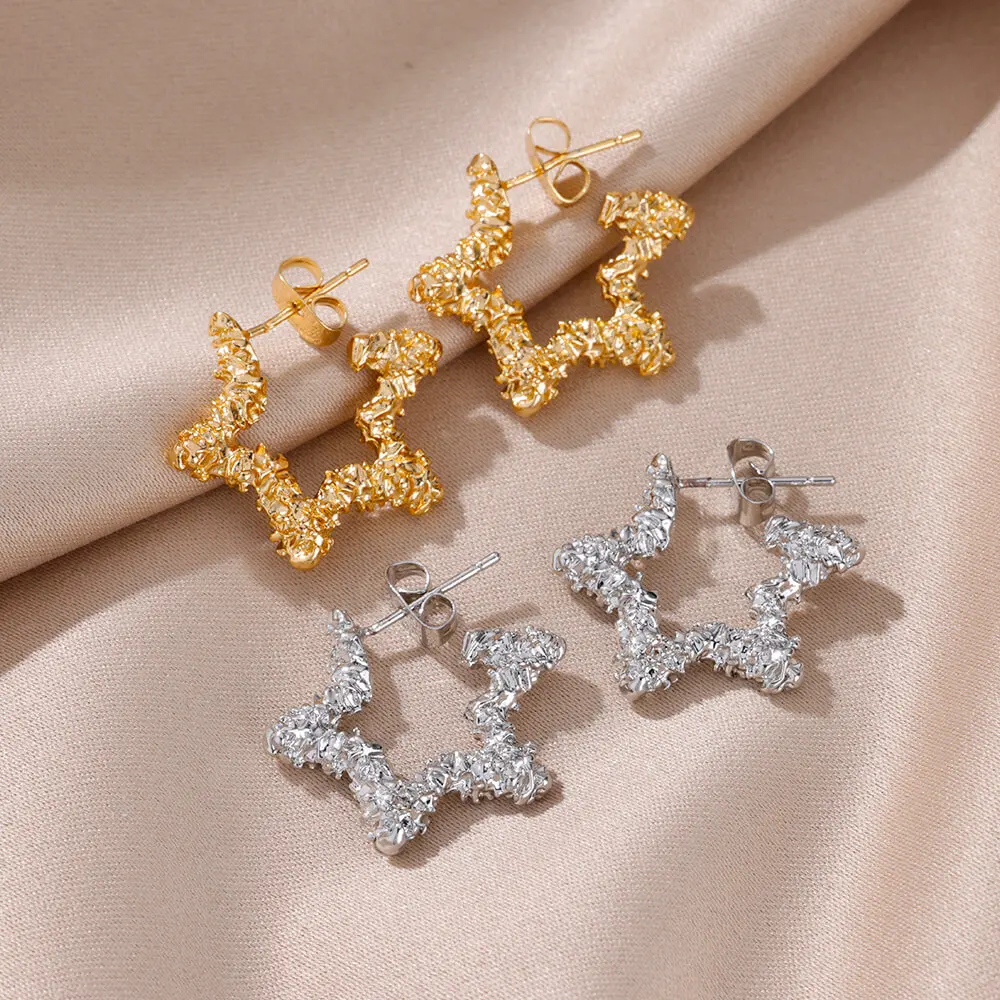 Stainless Steel Earrings for Women Piercing Ear Hoop Fashion Jewelry Summer Accessories Aesthetic Geometry Star Earrings Gift
Stainless Steel Earrings for Women Piercing Ear Hoop Fashion Jewelry Summer Accessories Aesthetic Geometry Star Earrings Gift