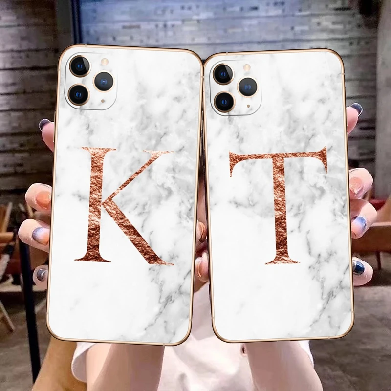 Initial Letter A Z Fashion Phone Case For iPhone 6 6S 7 8 Plus X XS MAX XR 11 11 Pro MAX Clear Luxury Marble Texture Soft Cover
Initial Letter A Z Fashion Phone Case For iPhone 6 6S 7 8 Plus X XS MAX XR 11 11 Pro MAX Clear Luxury Marble Texture Soft Cover