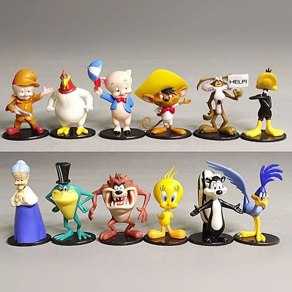 12pcs Daffy Duck Tweety Bird Coyote Bugs Rabbit Big Mouth Monster Sylvester Action Figures Anime Figurine Toys For Children Gift
12pcs Daffy Duck Tweety Bird Coyote Bugs Rabbit Big Mouth Monster Sylvester Action Figures Anime Figurine Toys For Children Gift