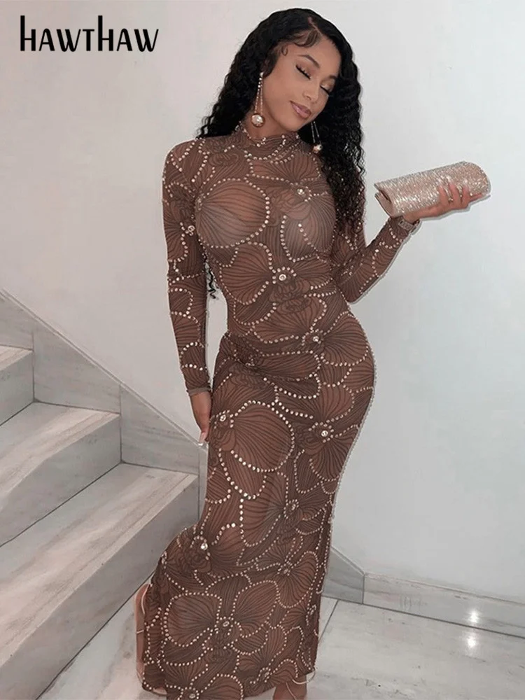 Women Long Sleeve Party Club Evening Bodycon See Through Long Dress Autumn Clothes Whesale Items For Business
Women Long Sleeve Party Club Evening Bodycon See Through Long Dress Autumn Clothes Whesale Items For Business