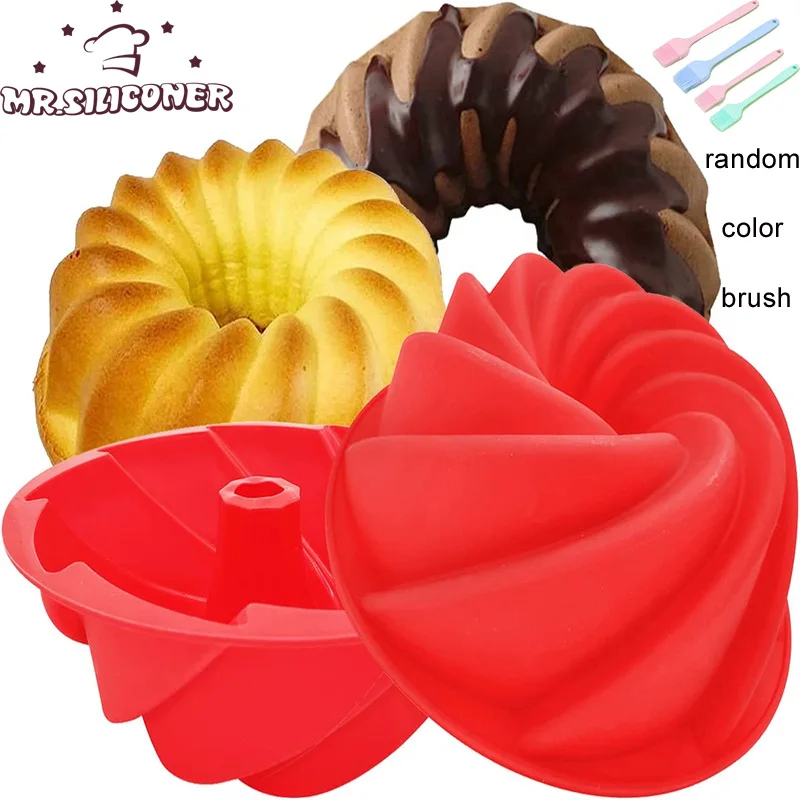 3D Large Spiral Shape Silicone Bundt Cake Pan 10 inch Bread Bakeware Mold Baking Tools Cyclone Shape Cake Mould DIY Baking Tool
3D Large Spiral Shape Silicone Bundt Cake Pan 10 inch Bread Bakeware Mold Baking Tools Cyclone Shape Cake Mould DIY Baking Tool