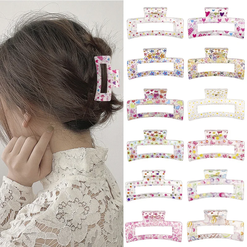Fashion Print Hair Claws Geometric Hair Clamp Grab Hair Styling Hair Clips for Women Girls Hairpin Hair Accessories Hot Sale
Fashion Print Hair Claws Geometric Hair Clamp Grab Hair Styling Hair Clips for Women Girls Hairpin Hair Accessories Hot Sale