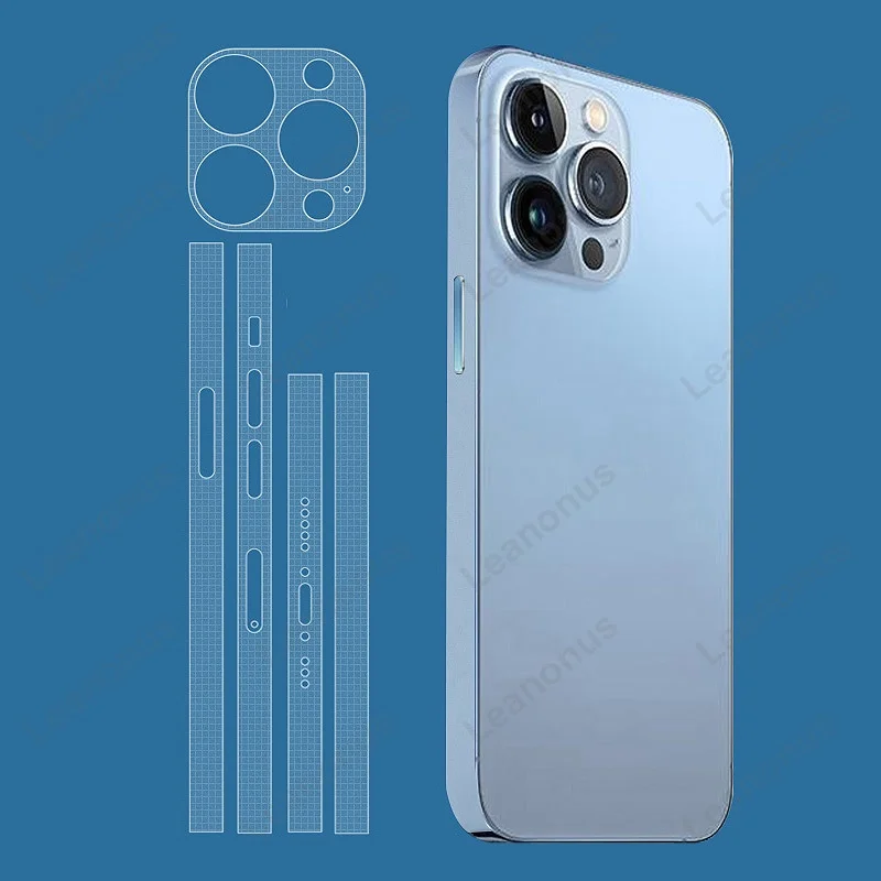Transparent Decal Skin for iPhone 14 13 12 Pro Max Mini Side Screen Protector 3M Wrap Border Cover With Logo Camera Sticker
Transparent Decal Skin for iPhone 14 13 12 Pro Max Mini Side Screen Protector 3M Wrap Border Cover With Logo Camera Sticker