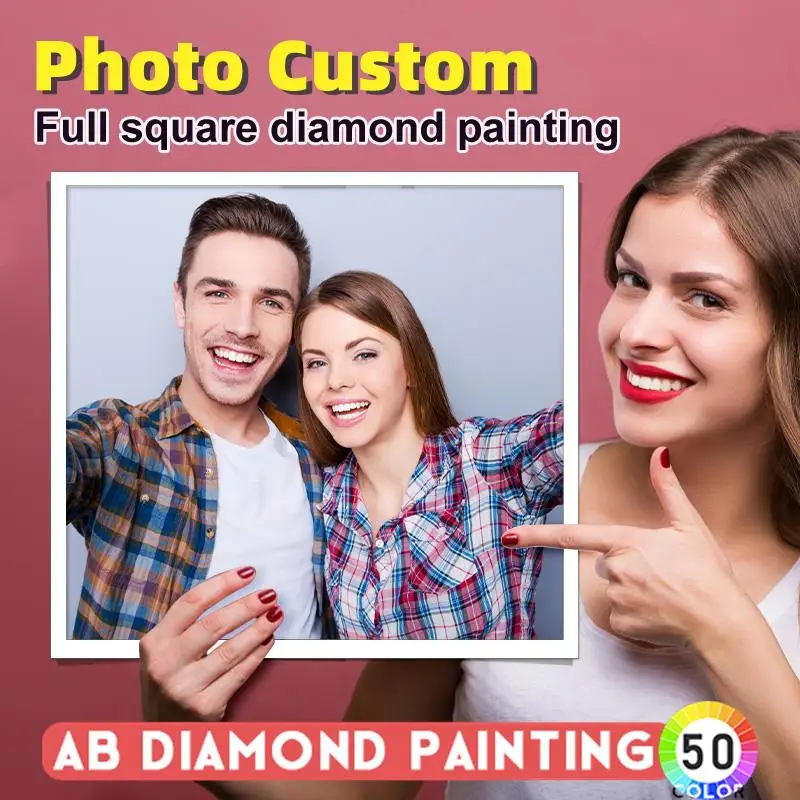 

Custom Diamond Painting Photo 5D AB Character Cartoon Embroidery Kit Mosaic Square Round Rhinestone Cross Stitch Home Mural Art